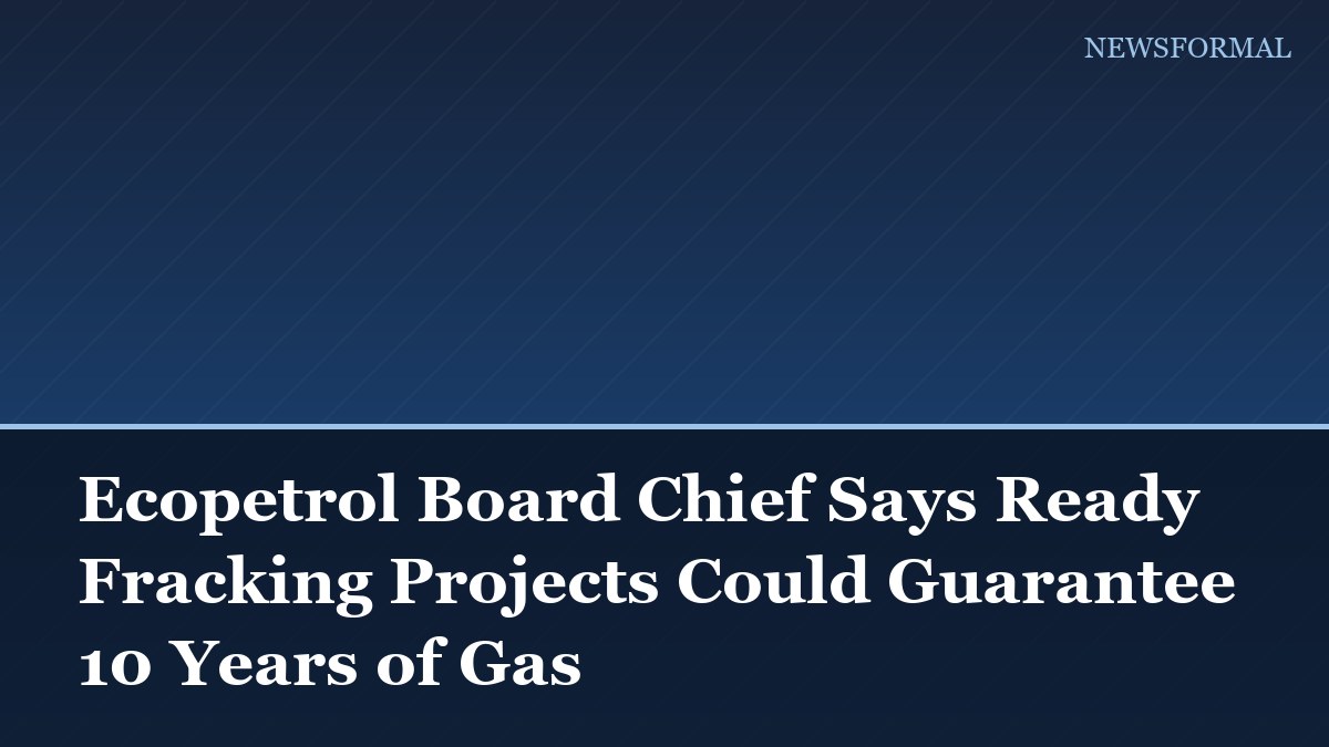 Ecopetrol Board Chief Says Ready Fracking Projects Could Guarantee 10 Years of Gas