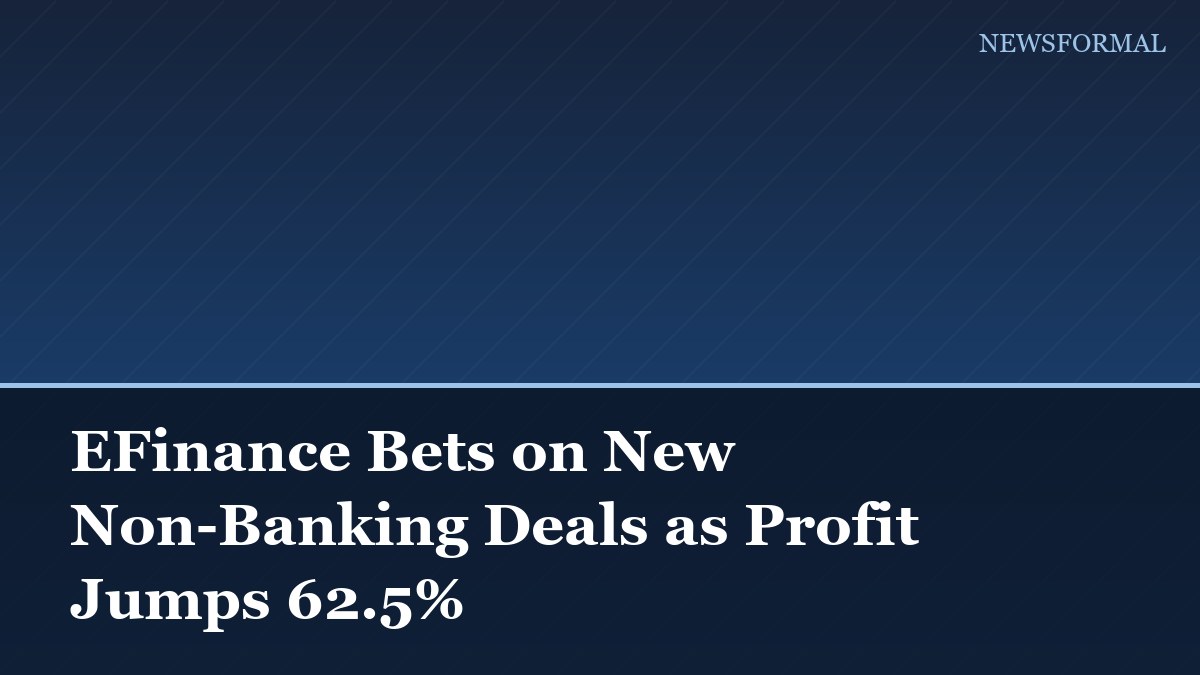 EFinance Bets on New Non-Banking Deals as Profit Jumps 62.5%