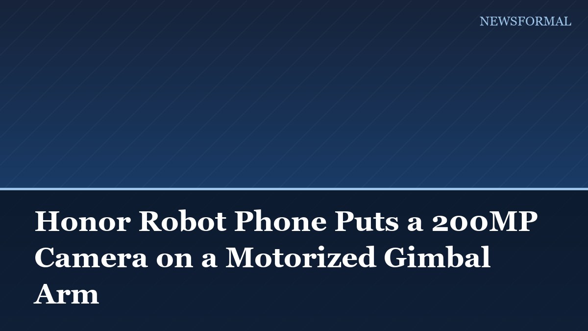 Honor Robot Phone Puts a 200MP Camera on a Motorized Gimbal Arm