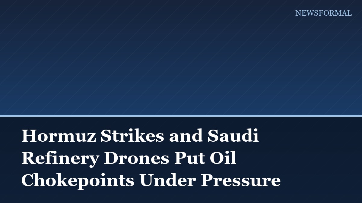 Hormuz Strikes and Saudi Refinery Drones Put Oil Chokepoints Under Pressure