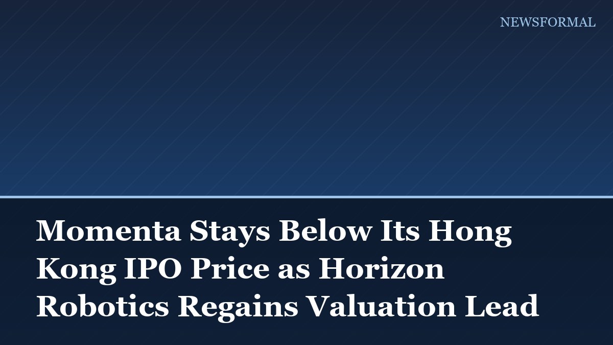 Momenta Stays Below Its Hong Kong IPO Price as Horizon Robotics Regains Valuation Lead