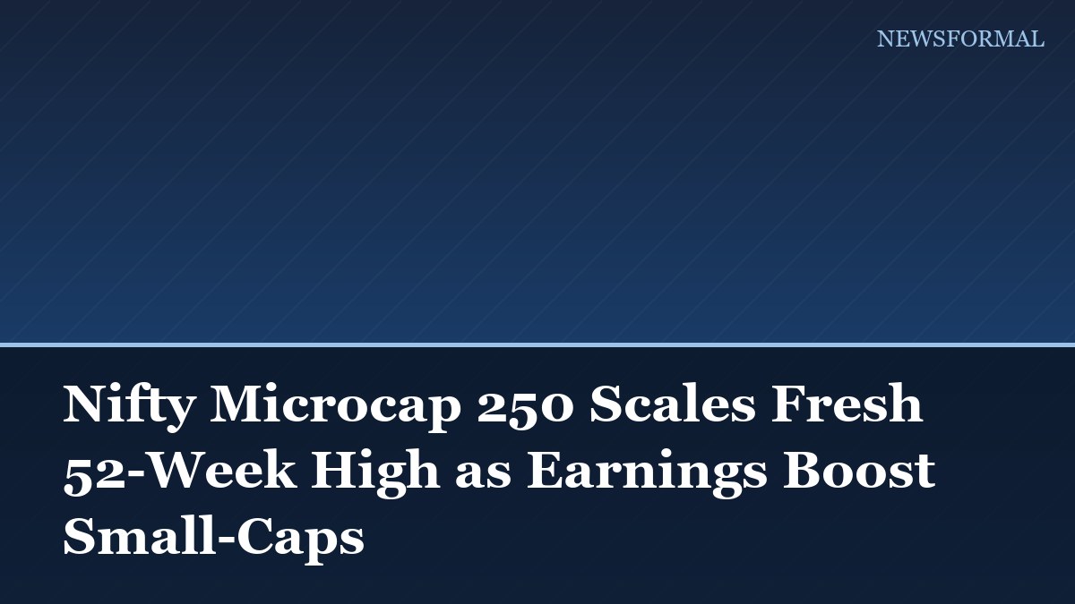 Nifty Microcap 250 Scales Fresh 52-Week High as Earnings Boost Small-Caps