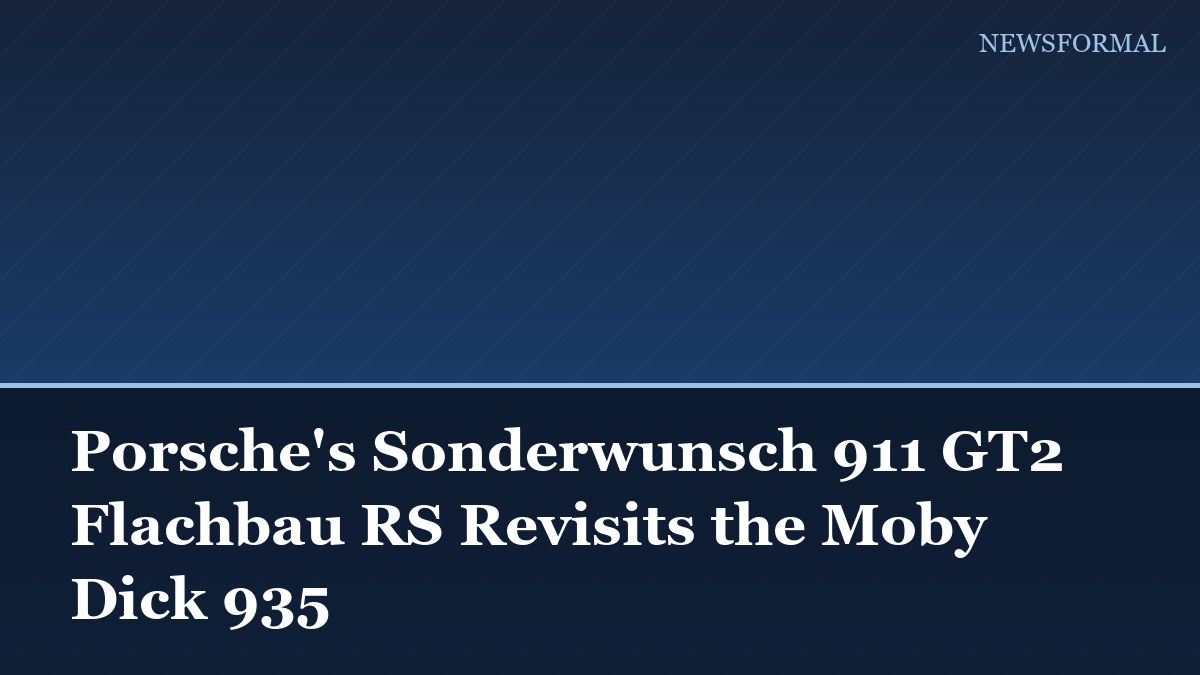 Porsche's Sonderwunsch 911 GT2 Flachbau RS Revisits the Moby Dick 935