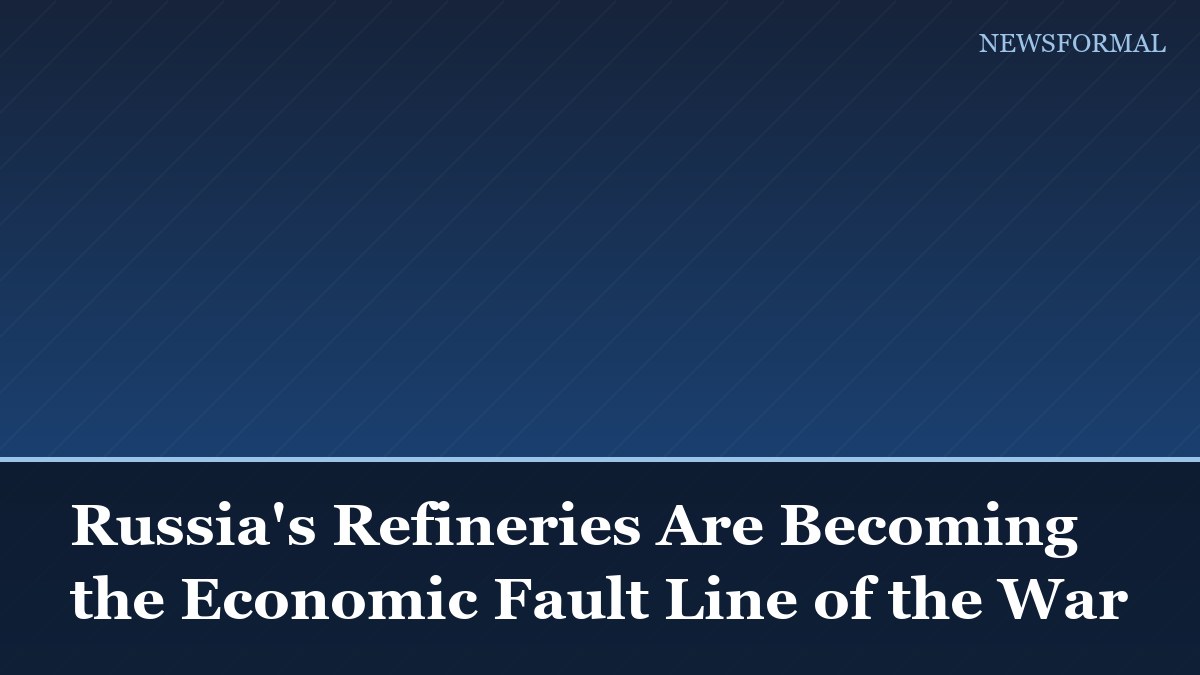 Russia's Refineries Are Becoming the Economic Fault Line of the War