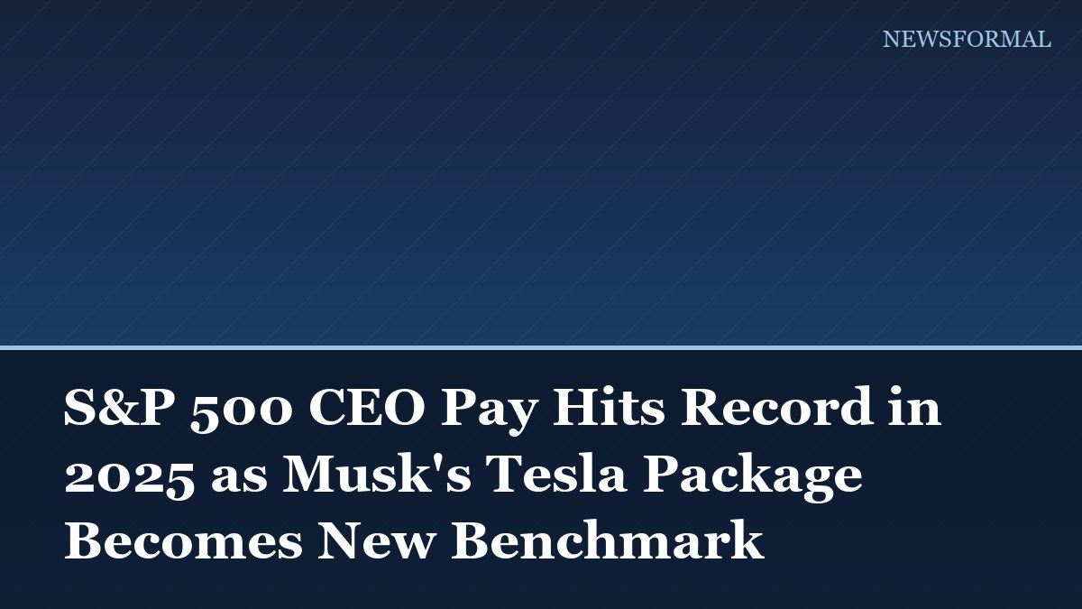 S&P 500 CEO Pay Hits Record in 2025 as Musk's Tesla Package Becomes New Benchmark