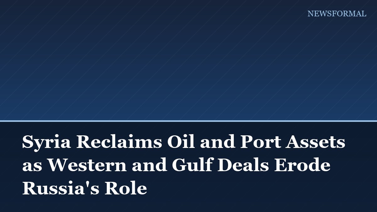 Syria Reclaims Oil and Port Assets as Western and Gulf Deals Erode Russia's Role