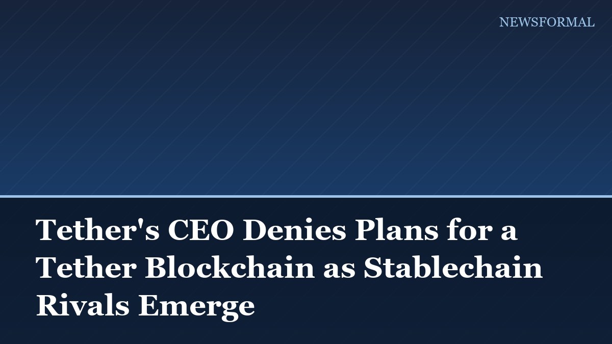 Tether's CEO Denies Plans for a Tether Blockchain as Stablechain Rivals Emerge