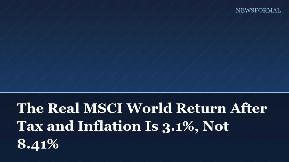 The Real MSCI World Return After Tax and Inflation Is 3.1%, Not 8.41%