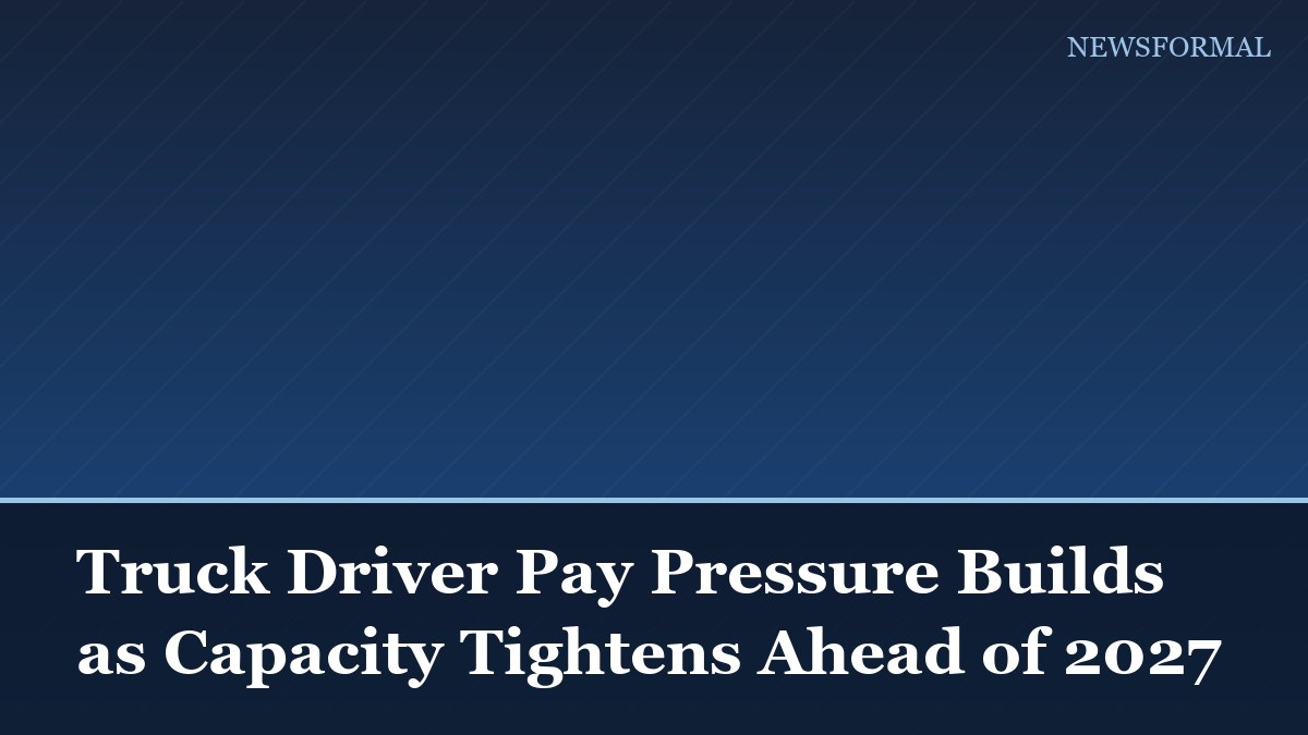 Truck Driver Pay Pressure Builds as Capacity Tightens Ahead of 2027