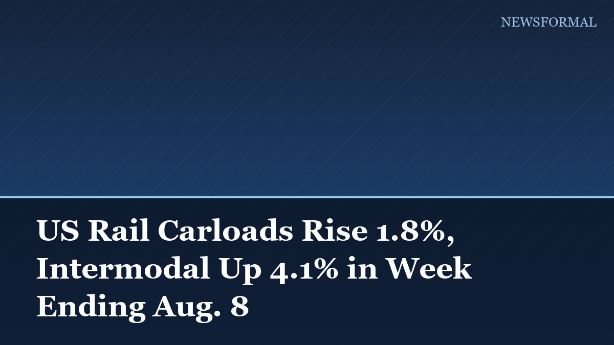 US Rail Carloads Rise 1.8%, Intermodal Up 4.1% in Week Ending Aug. 8