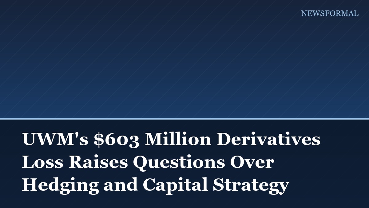 UWM's $603 Million Derivatives Loss Raises Questions Over Hedging and Capital Strategy
