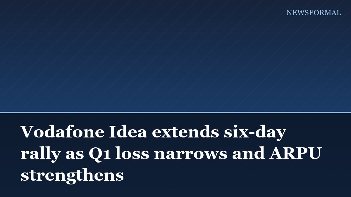 Vodafone Idea extends six-day rally as Q1 loss narrows and ARPU strengthens