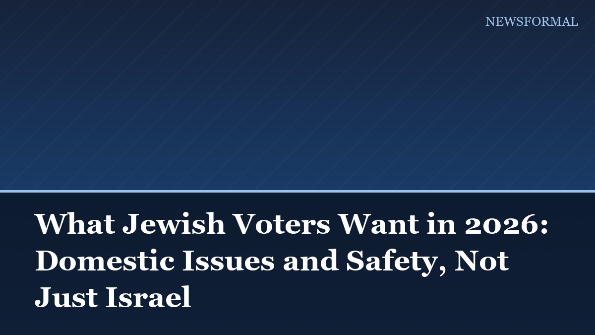 What Jewish Voters Want in 2026: Domestic Issues and Safety, Not Just Israel