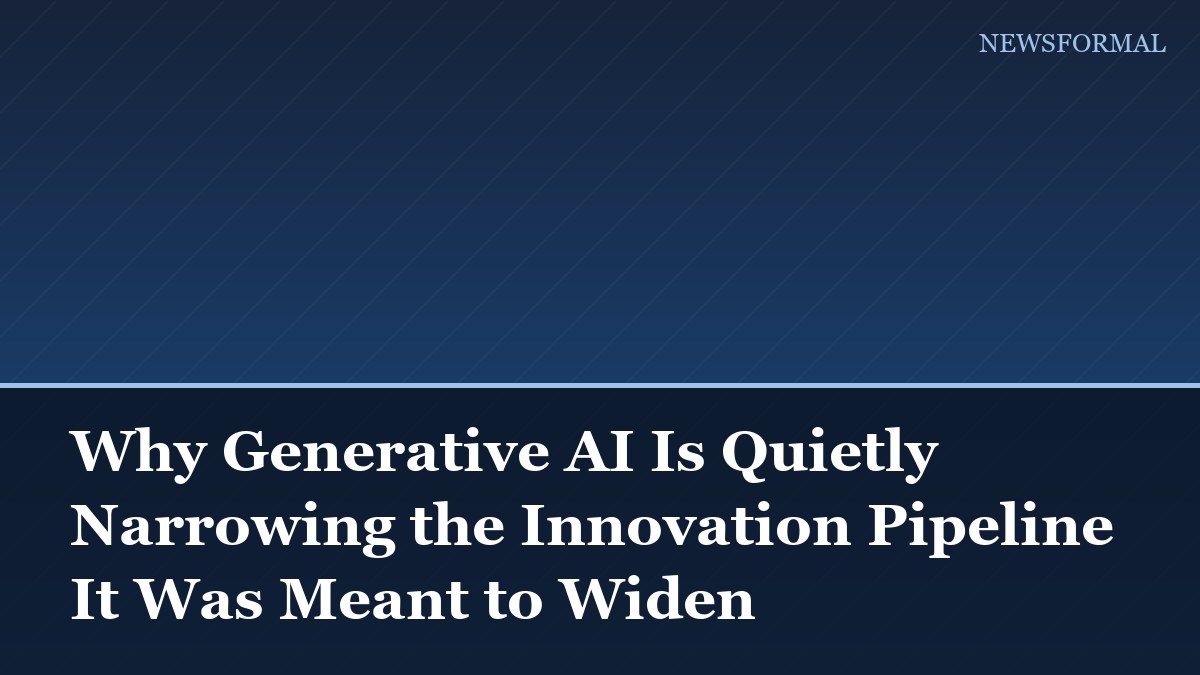 Why Generative AI Is Quietly Narrowing the Innovation Pipeline It Was Meant to Widen