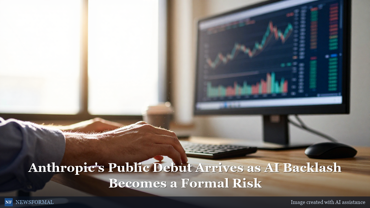 Anthropic's Public Debut Arrives as AI Backlash Becomes a Formal Risk