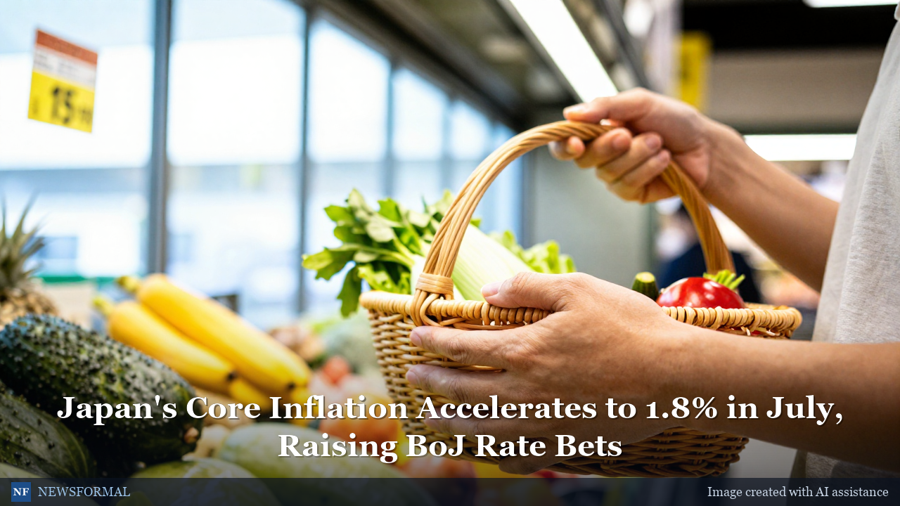 Japan's Core Inflation Accelerates to 1.8% in July, Raising BoJ Rate Bets