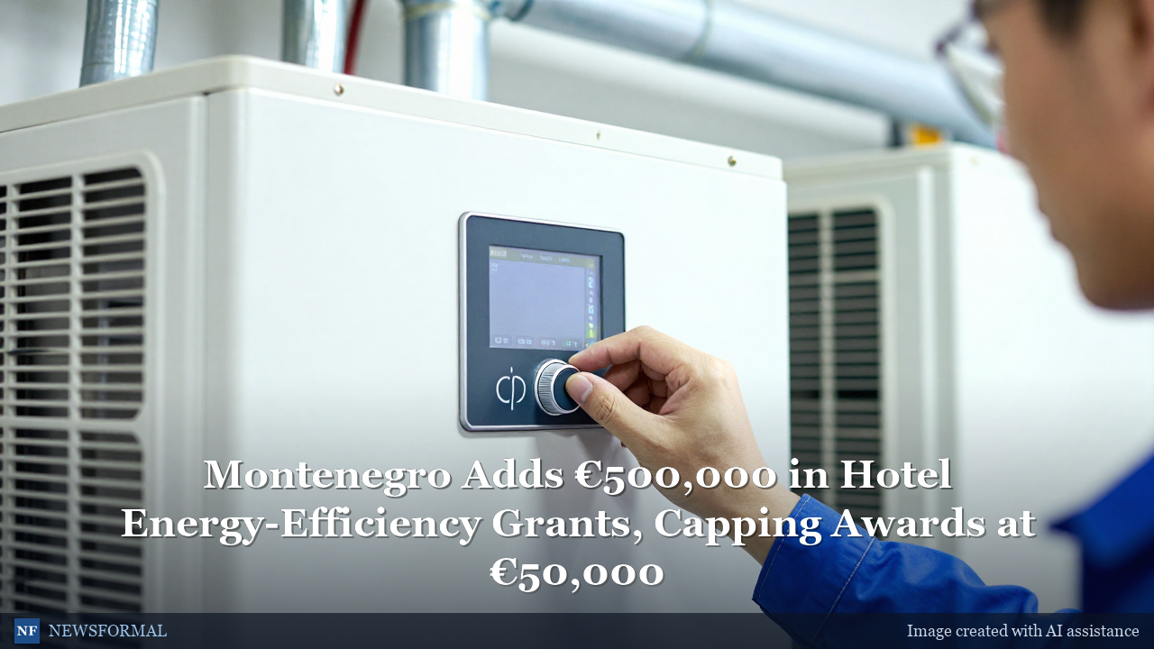 Montenegro Adds €500,000 in Hotel Energy-Efficiency Grants, Capping Awards at €50,000