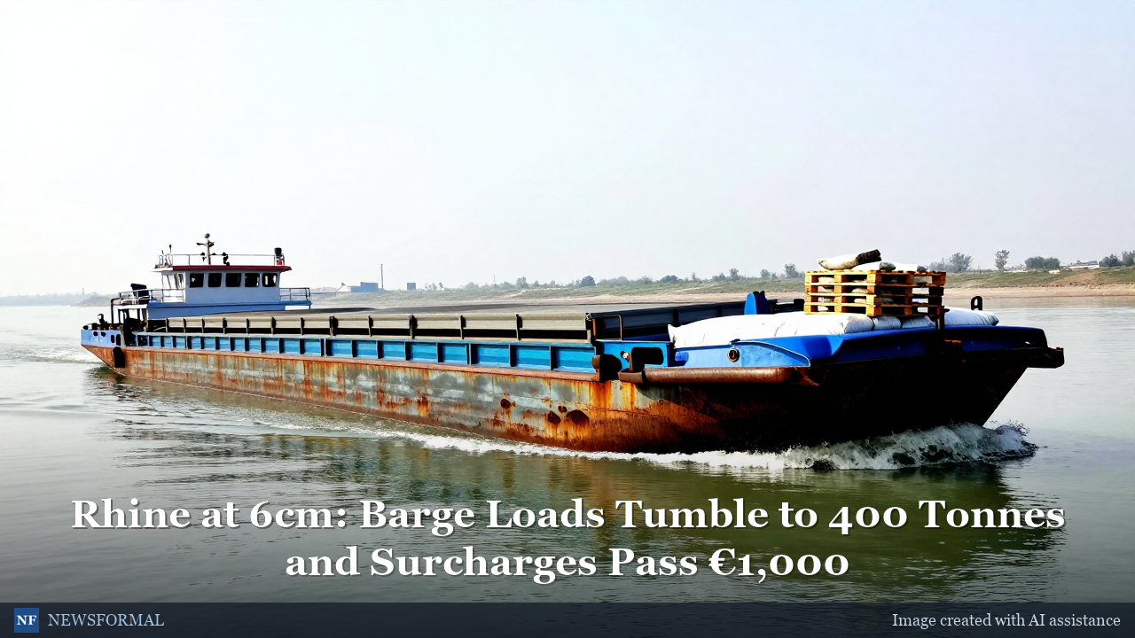 Rhine at 6cm: Barge Loads Tumble to 400 Tonnes and Surcharges Pass €1,000