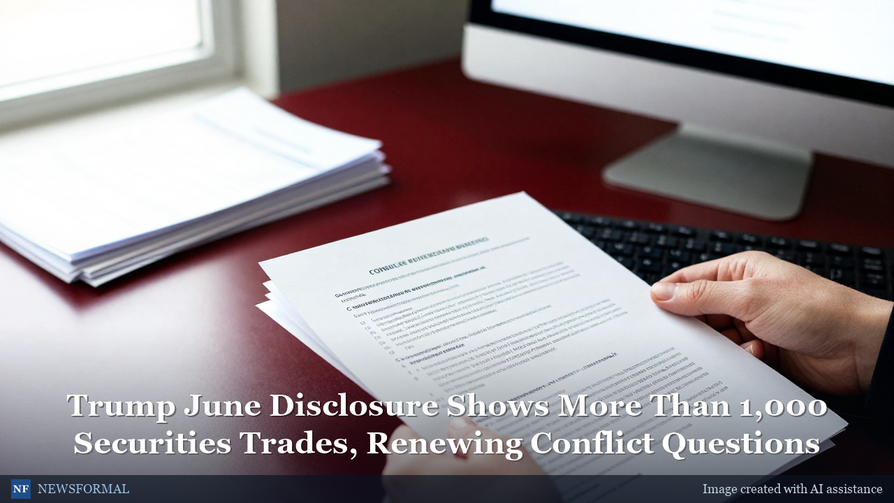 Trump June Disclosure Shows More Than 1,000 Securities Trades, Renewing Conflict Questions