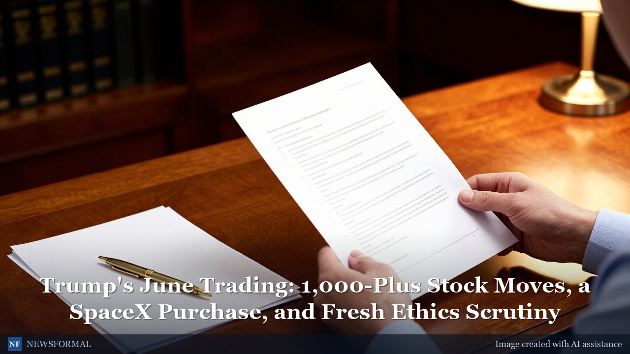 Trump's June Trading: 1,000-Plus Stock Moves, a SpaceX Purchase, and Fresh Ethics Scrutiny