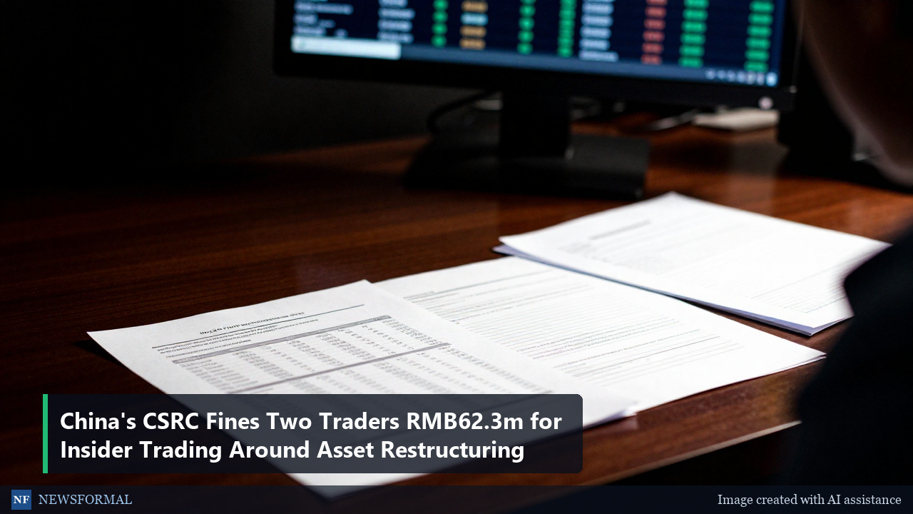 China's CSRC Fines Two Traders RMB62.3m for Insider Trading Around Asset Restructuring