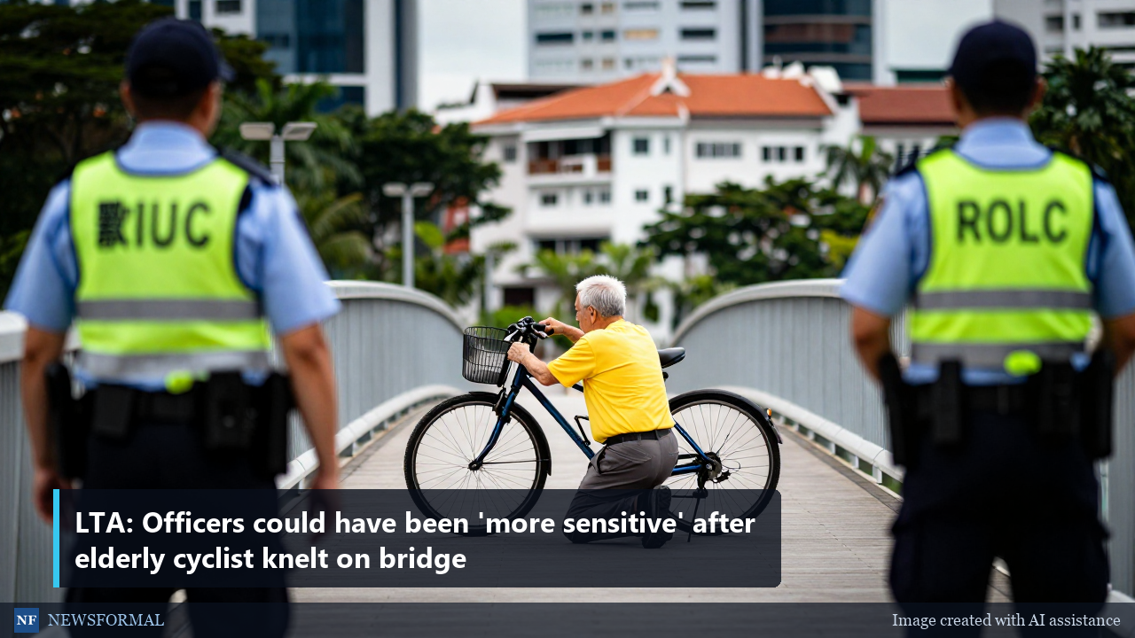 LTA: Officers could have been 'more sensitive' after elderly cyclist knelt on bridge