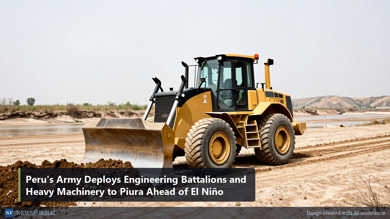 Peru's Army Deploys Engineering Battalions and Heavy Machinery to Piura Ahead of El Niño