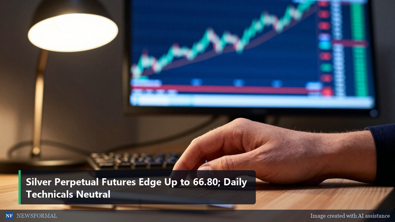 Silver Perpetual Futures Edge Up to 66.80; Daily Technicals Neutral