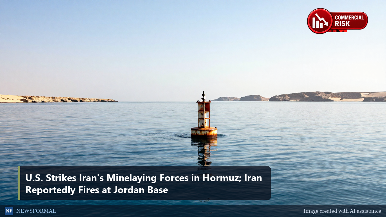 U.S. Strikes Iran's Minelaying Forces in Hormuz; Iran Reportedly Fires at Jordan Base