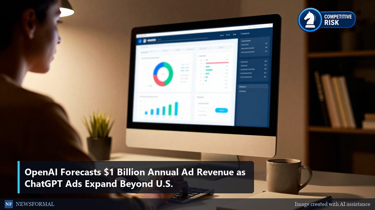 OpenAI Forecasts $1 Billion Annual Ad Revenue as ChatGPT Ads Expand Beyond U.S.
