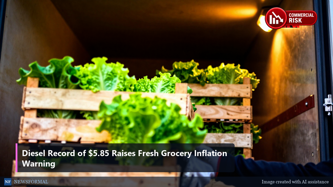 Diesel Record of $5.85 Raises Fresh Grocery Inflation Warning