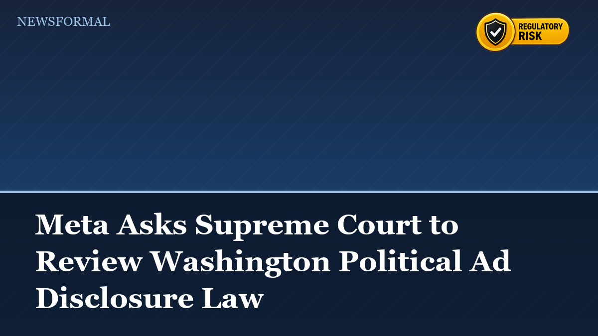 Meta Asks Supreme Court to Review Washington Political Ad Disclosure Law
