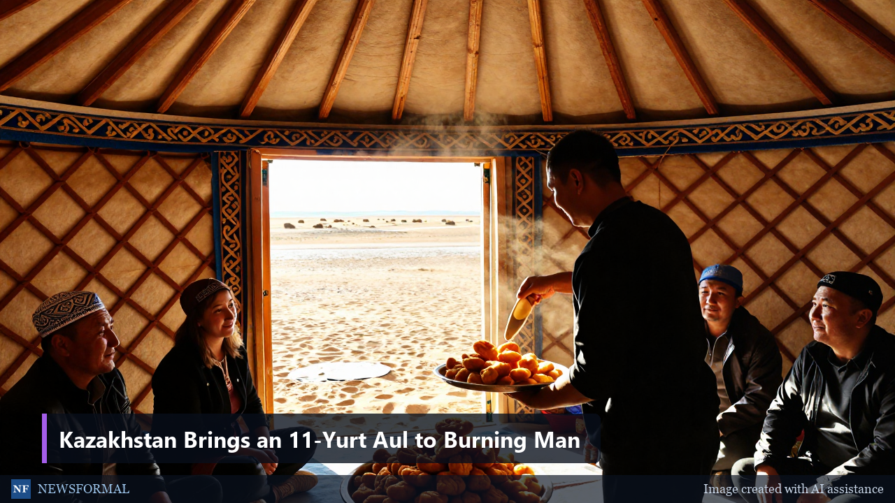 Kazakhstan Brings an 11-Yurt Aul to Burning Man