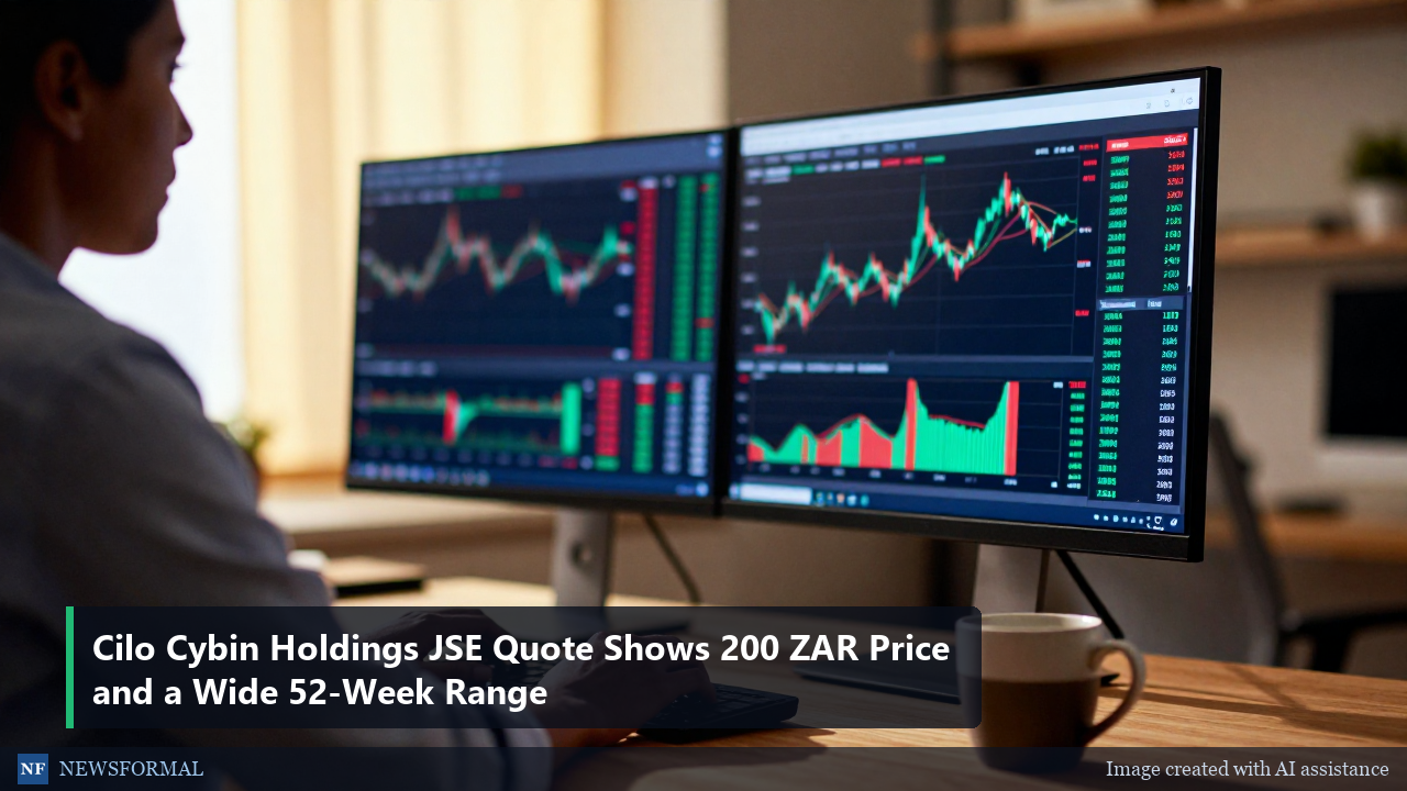 Cilo Cybin Holdings JSE Quote Shows 200 ZAR Price and a Wide 52-Week Range
