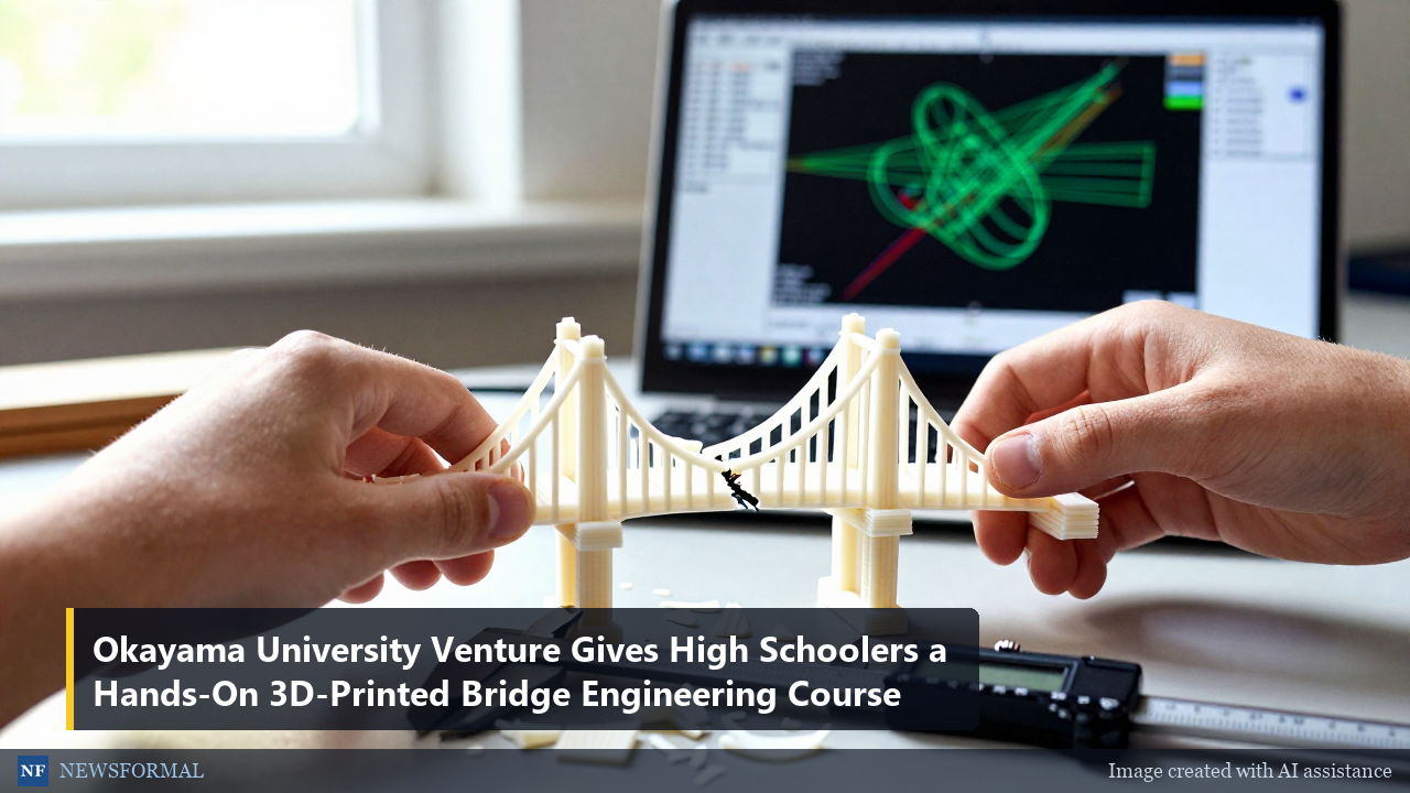 Okayama University Venture Gives High Schoolers a Hands-On 3D-Printed Bridge Engineering Course
