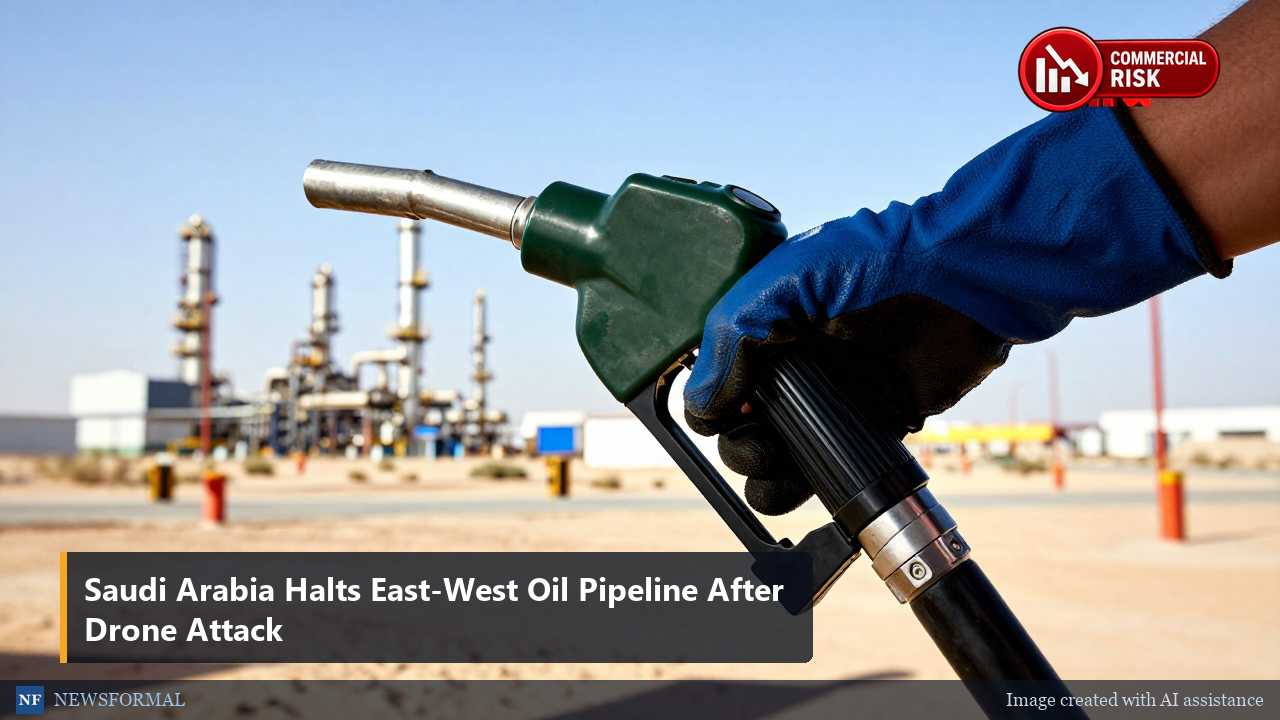Saudi Arabia Halts East-West Oil Pipeline After Drone Attack