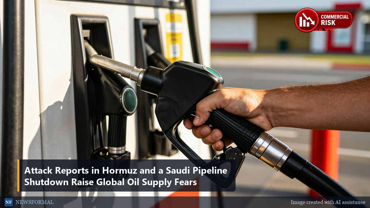 Attack Reports in Hormuz and a Saudi Pipeline Shutdown Raise Global Oil Supply Fears