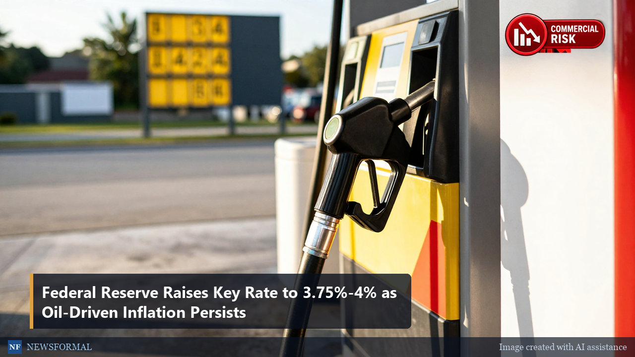 Federal Reserve Raises Key Rate to 3.75%-4% as Oil-Driven Inflation Persists