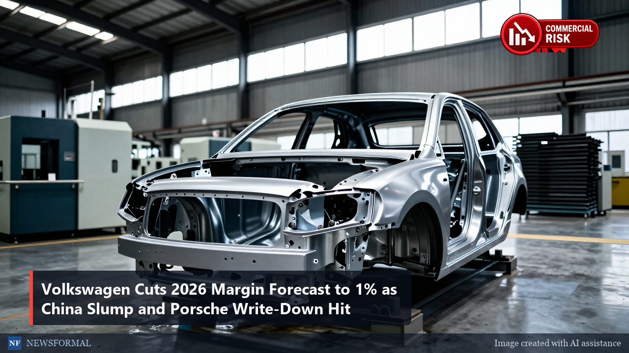 Volkswagen Cuts 2026 Margin Forecast to 1% as China Slump and Porsche Write-Down Hit