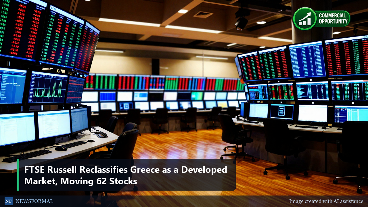 FTSE Russell Reclassifies Greece as a Developed Market, Moving 62 Stocks