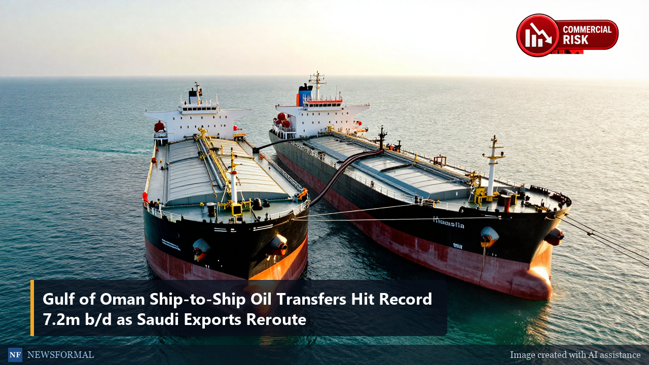 Gulf of Oman Ship-to-Ship Oil Transfers Hit Record 7.2m b/d as Saudi Exports Reroute
