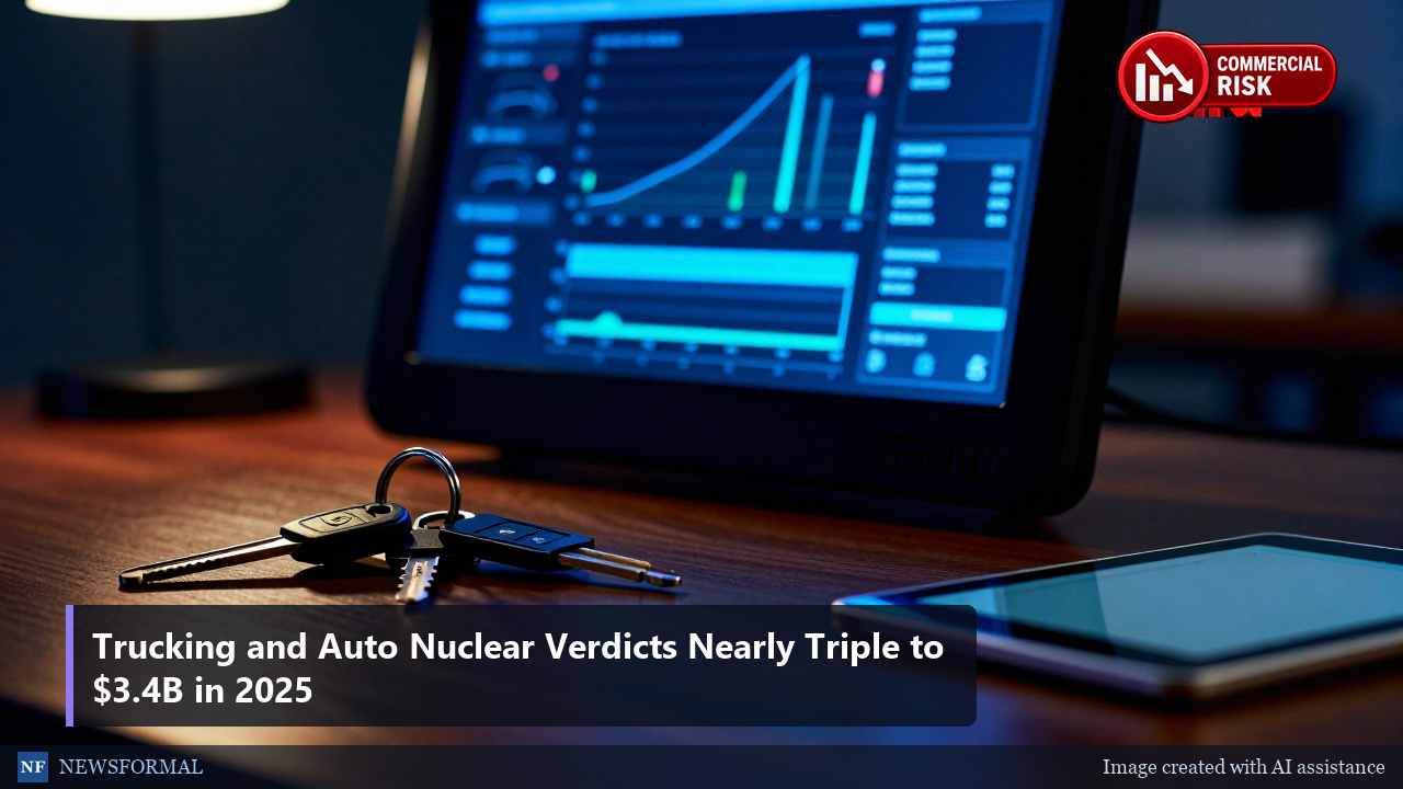 Trucking and Auto Nuclear Verdicts Nearly Triple to $3.4B in 2025