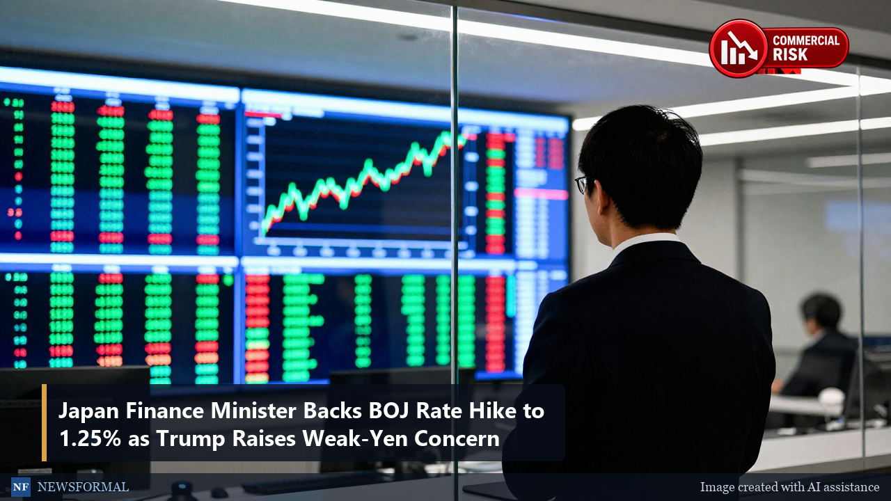 Japan Finance Minister Backs BOJ Rate Hike to 1.25% as Trump Raises Weak-Yen Concern