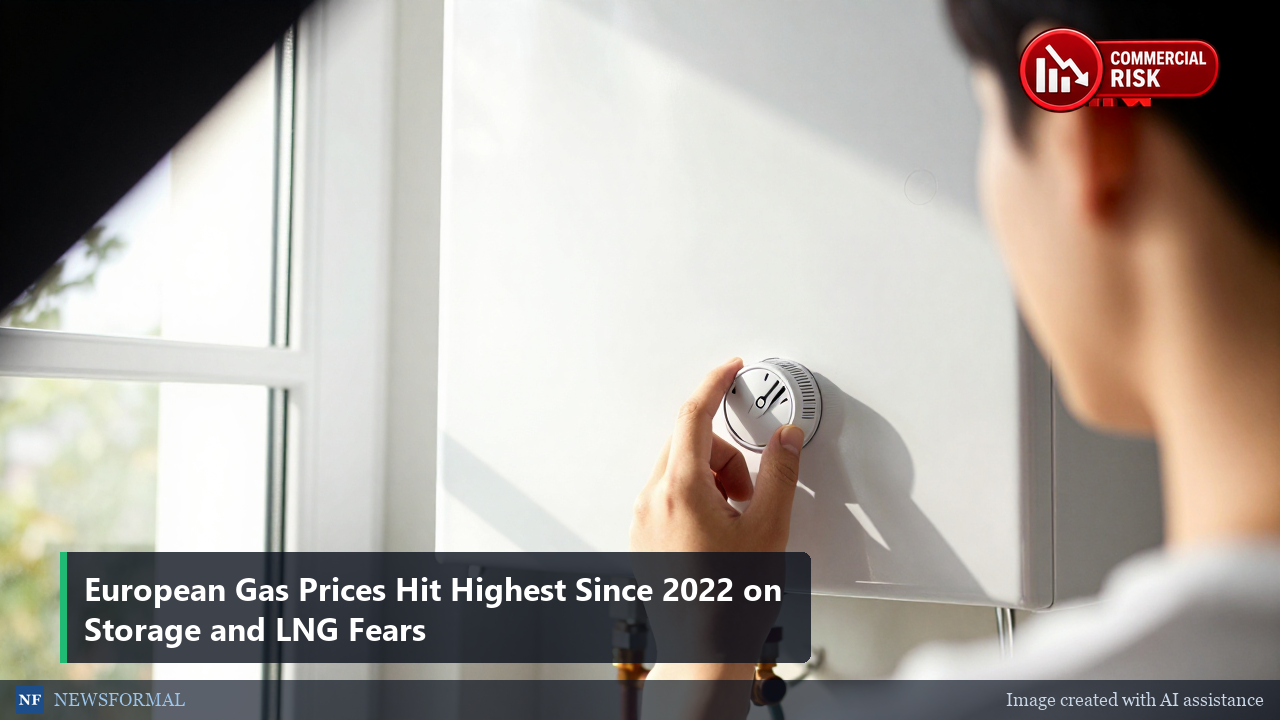 European Gas Prices Hit Highest Since 2022 on Storage and LNG Fears
