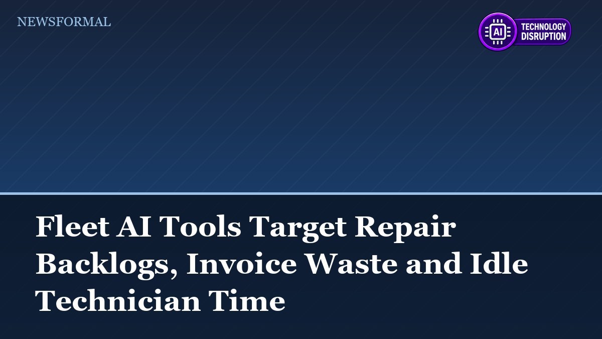 Fleet AI Tools Target Repair Backlogs, Invoice Waste and Idle Technician Time