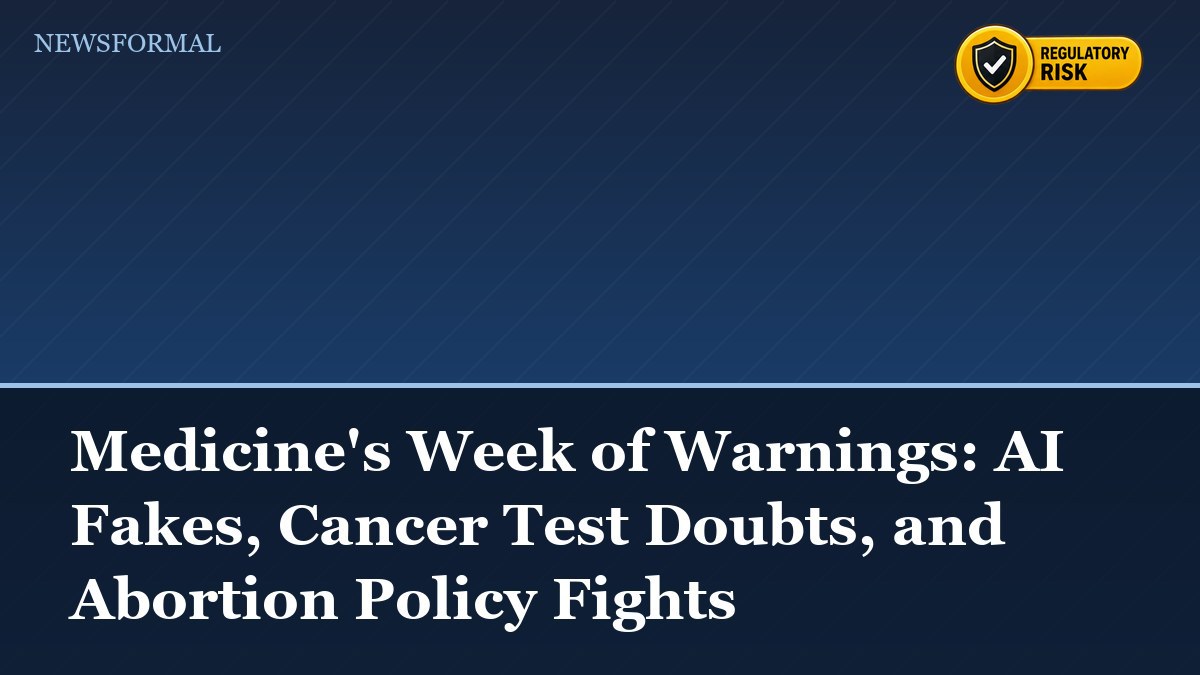 Medicine's Week of Warnings: AI Fakes, Cancer Test Doubts, and Abortion Policy Fights