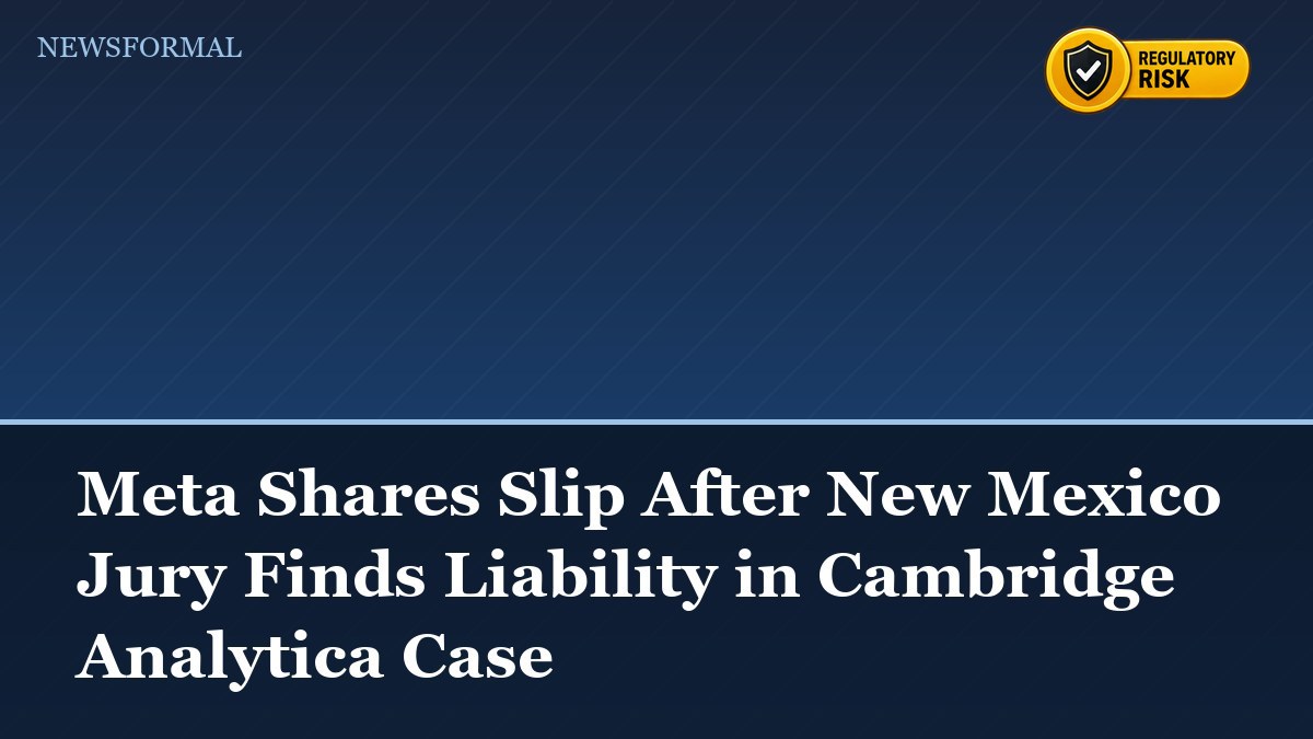 Meta Shares Slip After New Mexico Jury Finds Liability in Cambridge Analytica Case