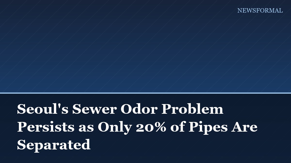 Seoul's Sewer Odor Problem Persists as Only 20% of Pipes Are Separated