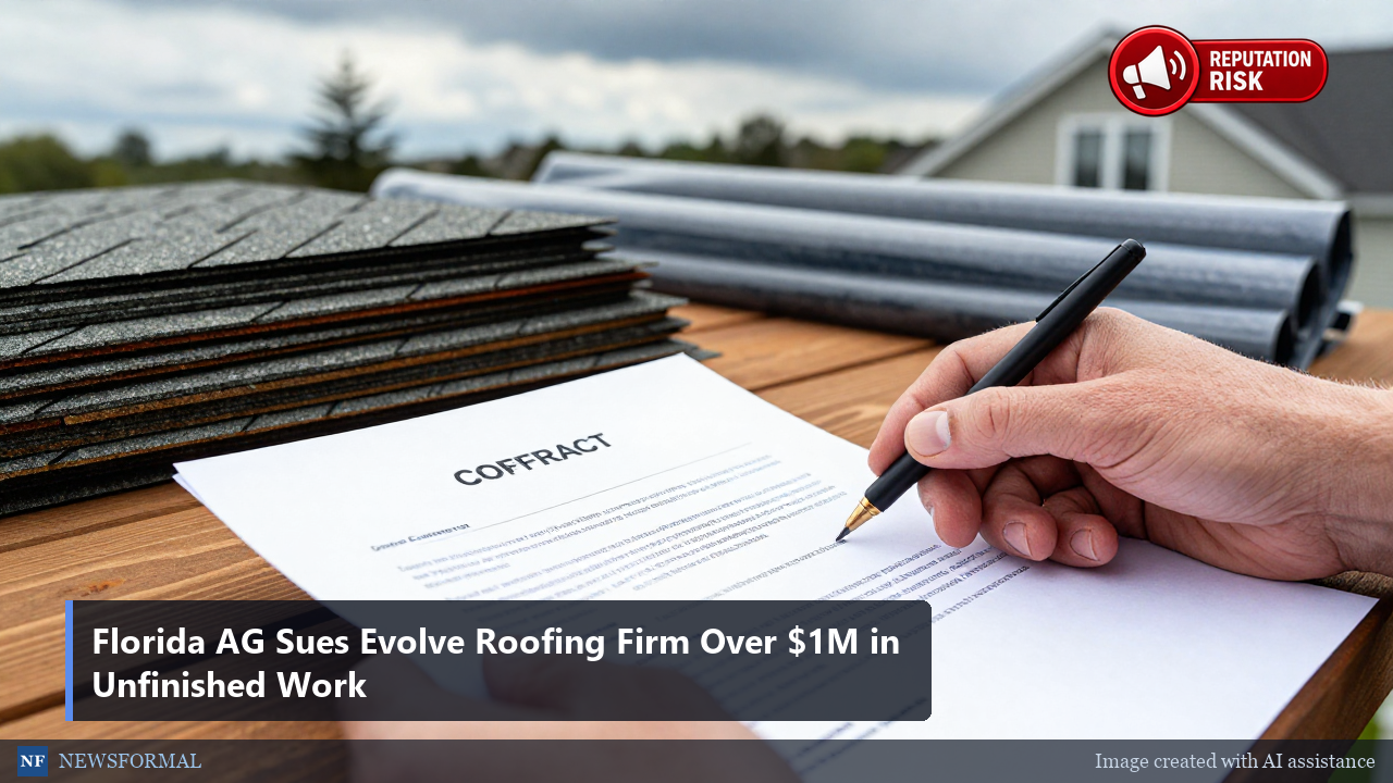 Florida AG Sues Evolve Roofing Firm Over $1M in Unfinished Work