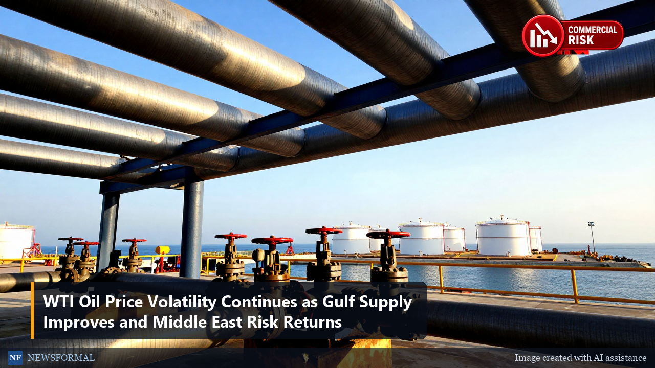 WTI Oil Price Volatility Continues as Gulf Supply Improves and Middle East Risk Returns